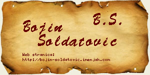 Bojin Soldatović vizit kartica